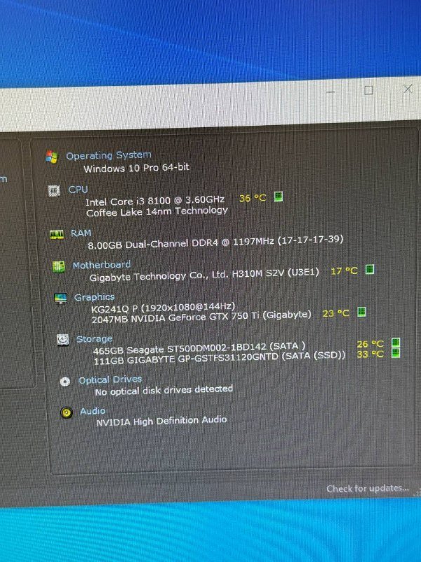 Системный блок Intel Core i3-8100, GTX 750 Ti, 8ГБ RAM, SSD+HDD 5