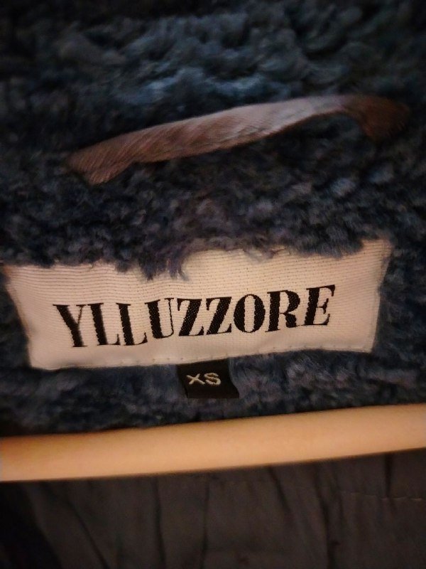 Шуба из эко-меха бирюзовая, размер XS 4