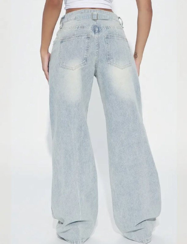 Светло-голубые женские джинсы размер XS 2