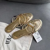 Золотые сандали Zara 3