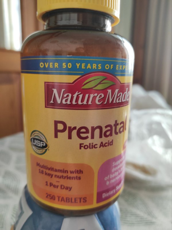 Витамины Nature Made Prenatal с фолиевой кислотой