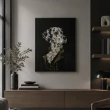 Картина маслом с далматином на черном холсте 6