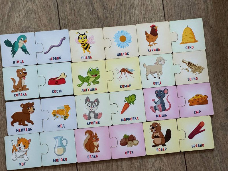 Пазлы-вкладыши и пазлы половинки развивашки 6