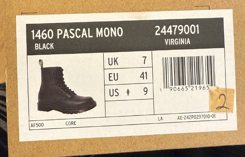 dr. Martens 1460 Pascal Mono ботинки женские черные