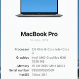 MacBook Pro 16-inch 2019 i7 16GB 512GB 1