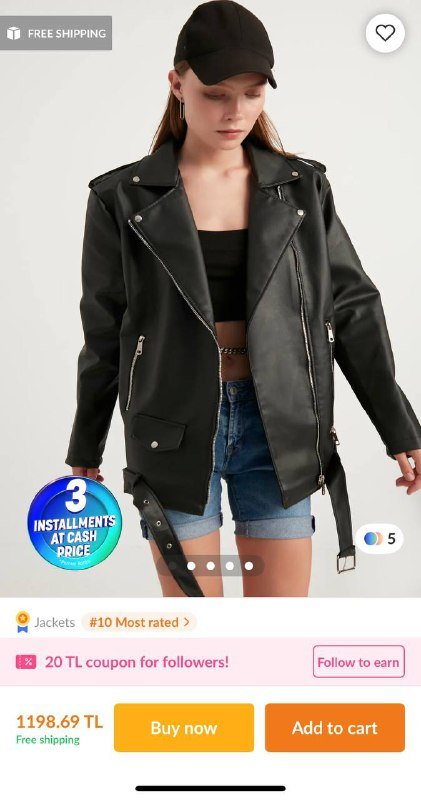 Женская кожаная куртка 3XL