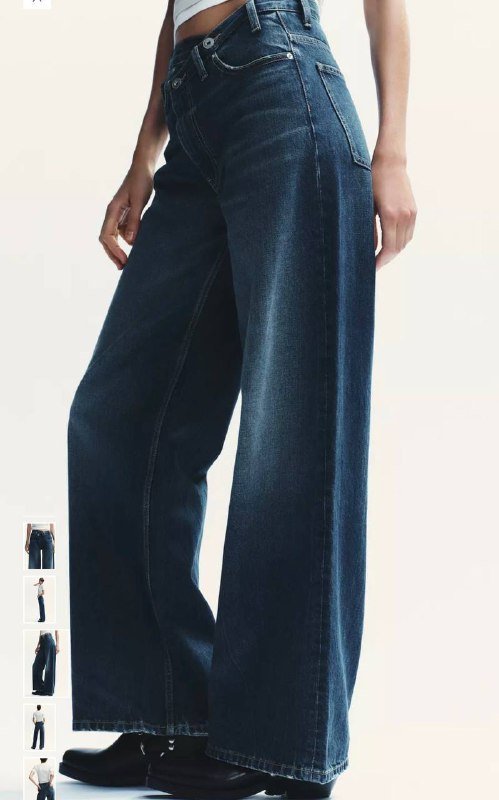 Женские ассиметричные джинсы Zara 3