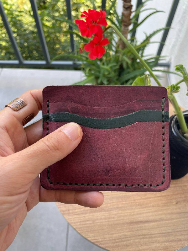 Двухсторонние кожаные кошельки для карточек и денег 4