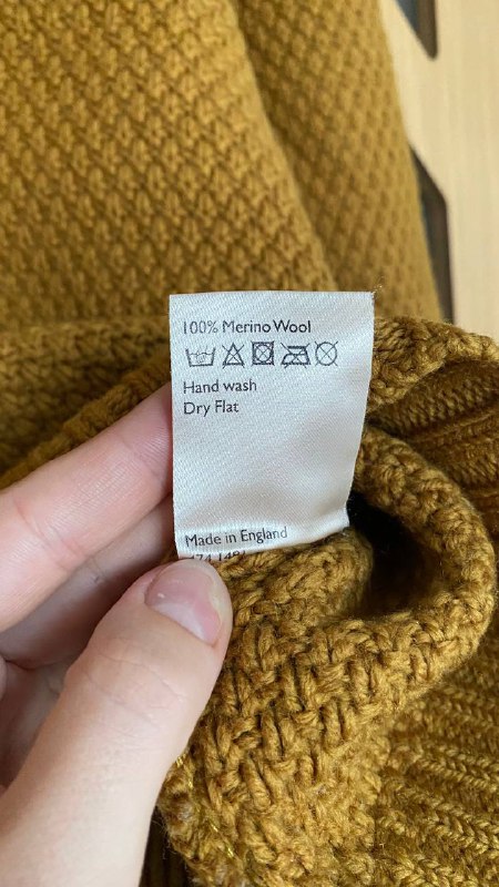 Винтажный свитер John Lewis из шерсти мериноса, размер М, горчичный 3