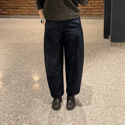 Женские брюки Uniqlo Barrel, тёмно-синие, размер S
