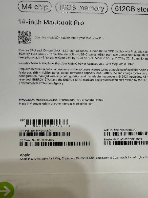 MacBook Pro 14" M4 16GB 512GB Space Black 5