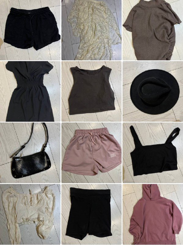 Пакет женской одежды размер S, XS, M, шорты, топы, шляпа, сумка 2
