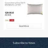 Подушка Jysk Goose down pillow 50x70 KRONBORG 2