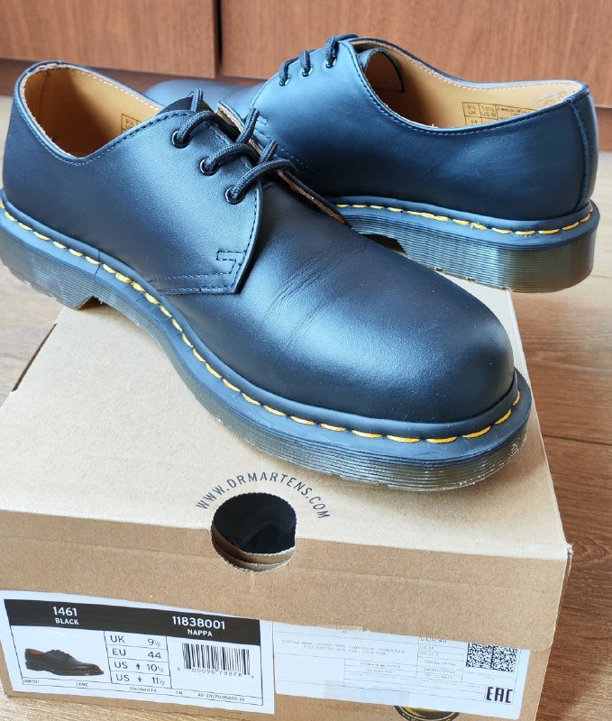 Dr. Martens 1461 Nappa Black мужские туфли 8