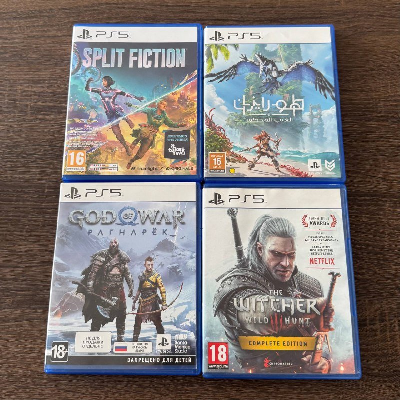 Horizon, Split Fiction, God of War Ragnarok, Ведьмак 3 игры PS5