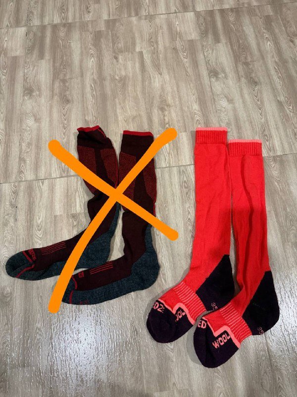 Чехлы для лыж Wedze, горнолыжные носки розовые 35–38 1