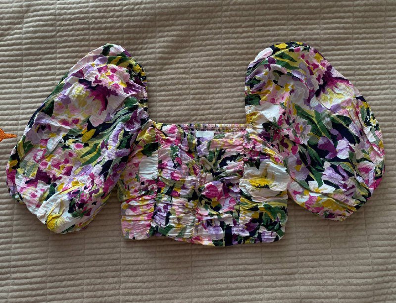 Летний топ с рукавами-фонариками H&M, размер S