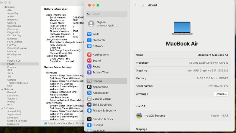 Macbook Air 2018 i5 8/128GB 2