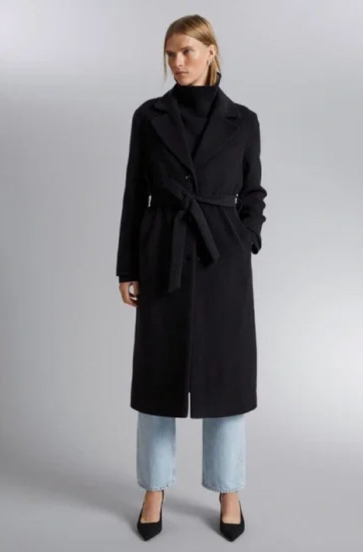 байкерская кожаная куртка ZARA, пальто &Other Stories 4