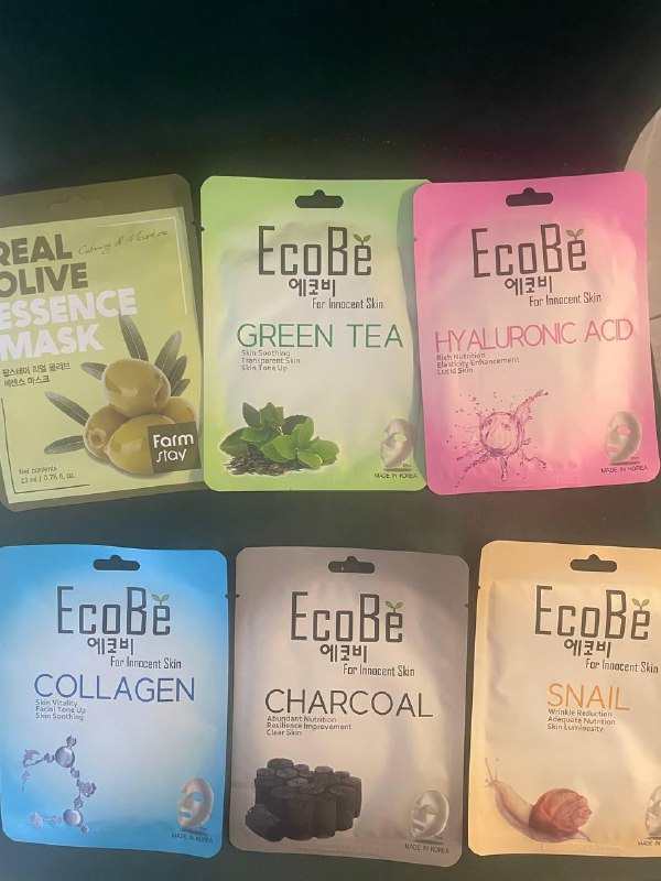 Корейские маски EcoBe, 5 штук