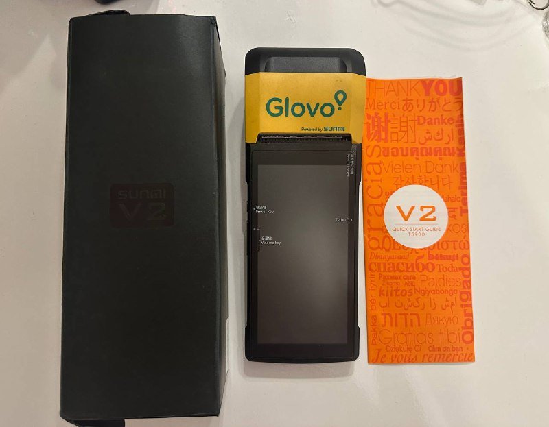 Мобильный POS-терминал Sunmi V2 Glovo Edition