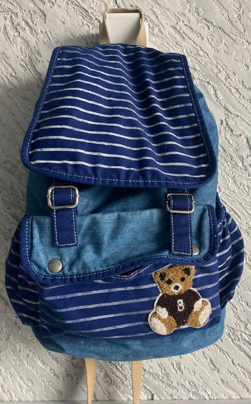 Женский синий рюкзак, Детский бежевый рюкзак, Детский черный плюшевый рюкзак 2