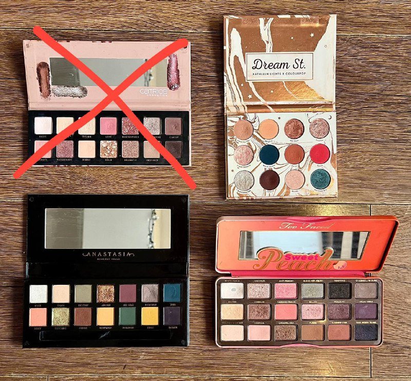 Палетка теней Colourpop, Anastasia Beverly Hills, Too Faced 2