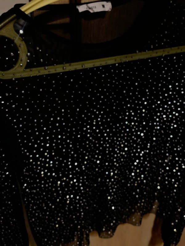 Блестящая прозрачная блузка Teranova, размер М 3