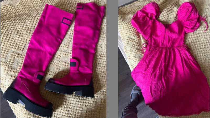 Платье, сапоги, куртка, панама, штаны, спортивный костюм, топик, набор шапка шарф варежки, туфли 2