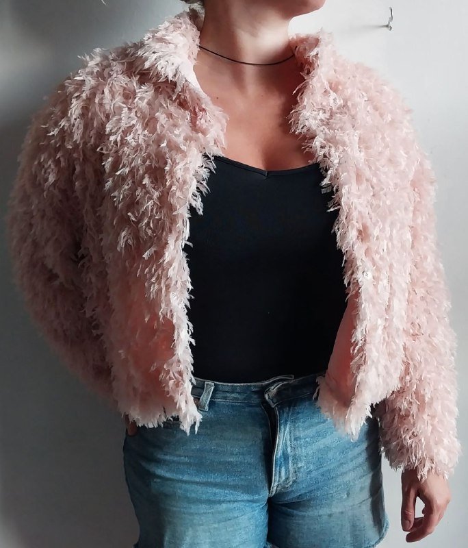 Пушистый жакет на подкладке из вискозы