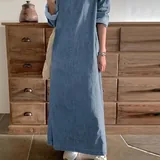 Джинсовое платье, корсет для осанки, балетки, резинки для фитнеса, бигуди, чёлка 2