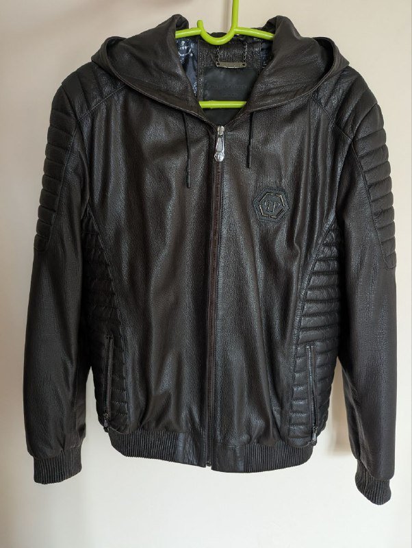 Кожаная тёмно-коричневая куртка из натуральной кожи