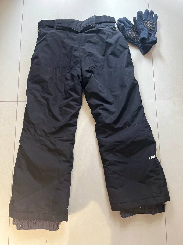 Горнолыжные детские штаны, зимние перчатки и худди 4