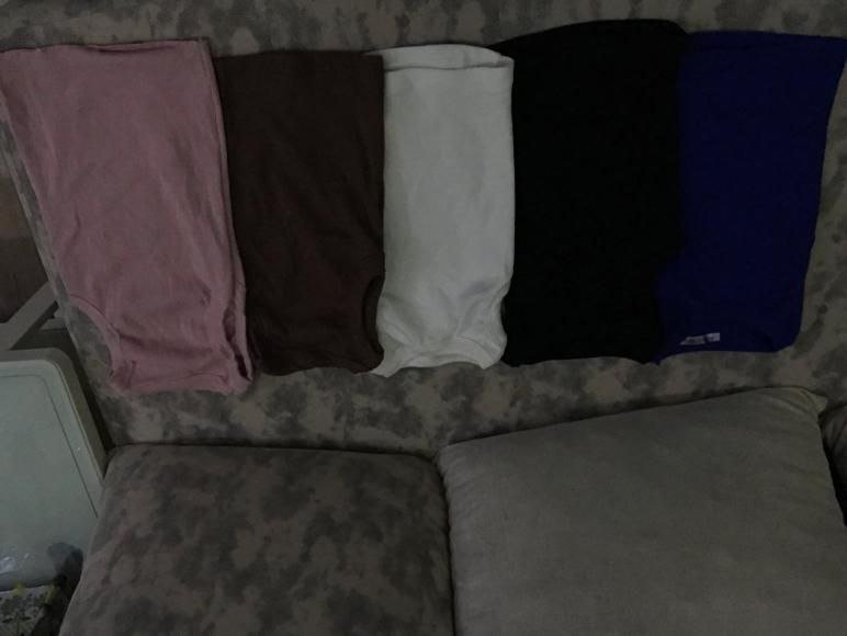 платье серое, топики одноцветные 2