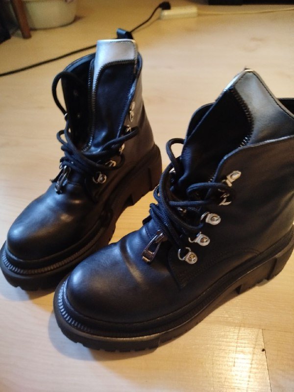 Текстильные кроссовки 39, черные ботинки 36-37 5