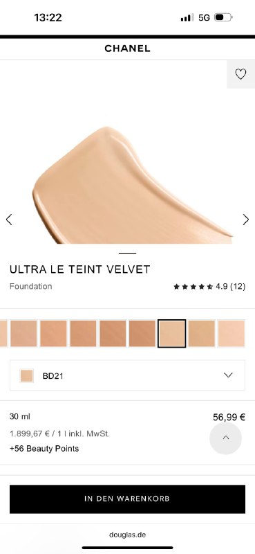Тональный крем Chanel Ultra Le Teint Velvet 3