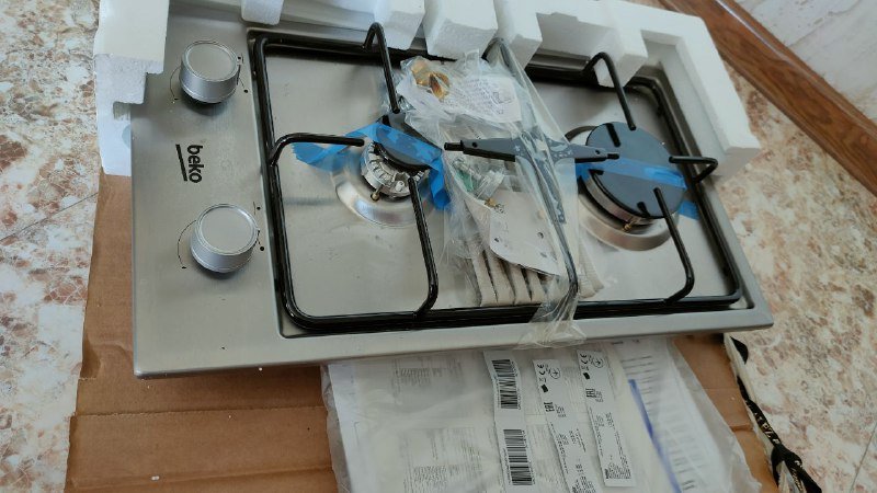 Газовая двухкомфорочная печь Beko новая в упаковке 2