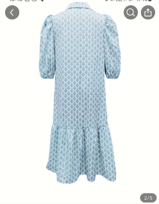 Женское летнее платье голубое без пояса 2