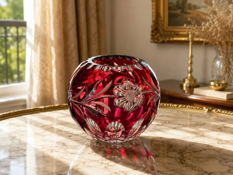Хрустальная ваза шар, винтаж 1