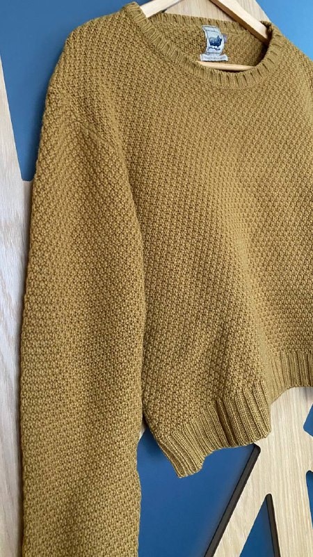 Винтажный свитер John Lewis из шерсти мериноса, размер М, горчичный 4