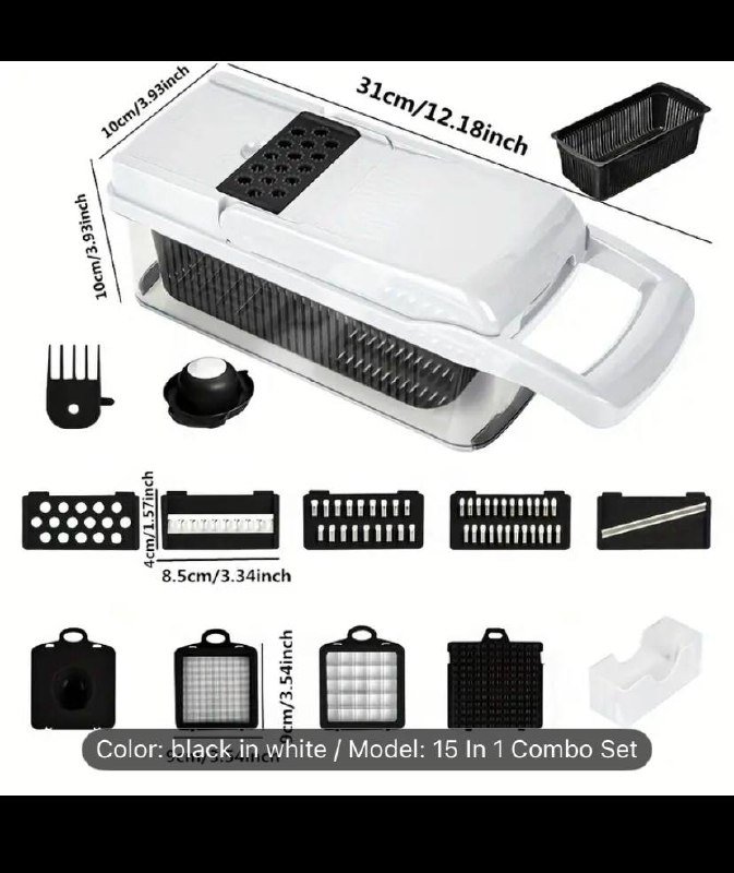 Ручной комбайн овощерезка с насадками