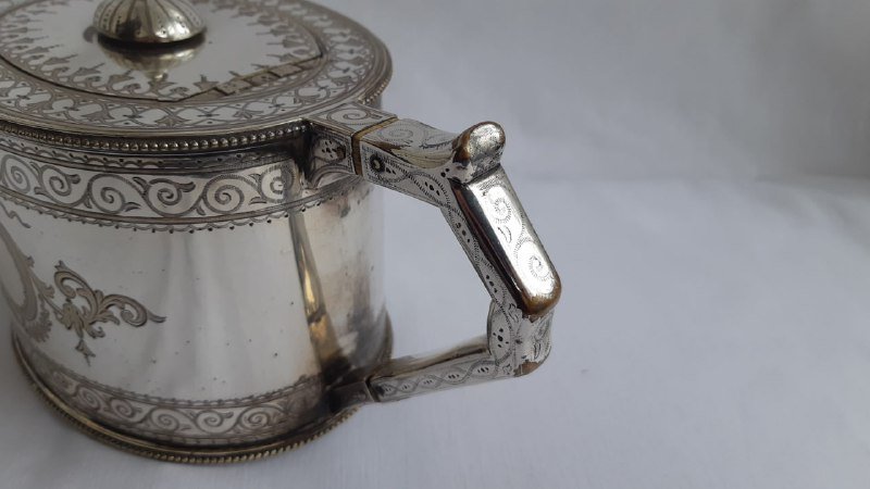Посеребренный чайник George Angell & Co выставочный образец 6
