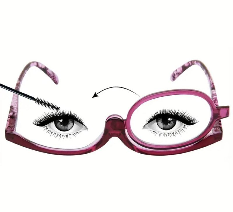 Очки для макияжа с откидной линзой +3