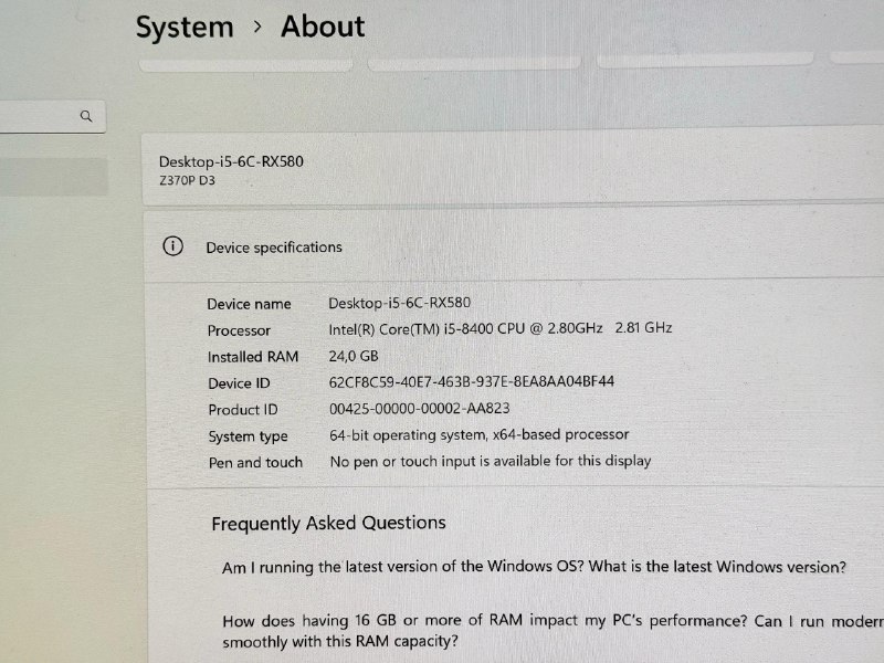 Компьютер с процессором Intel Core i5-8400 и Radeon RX 580 4 GB 3