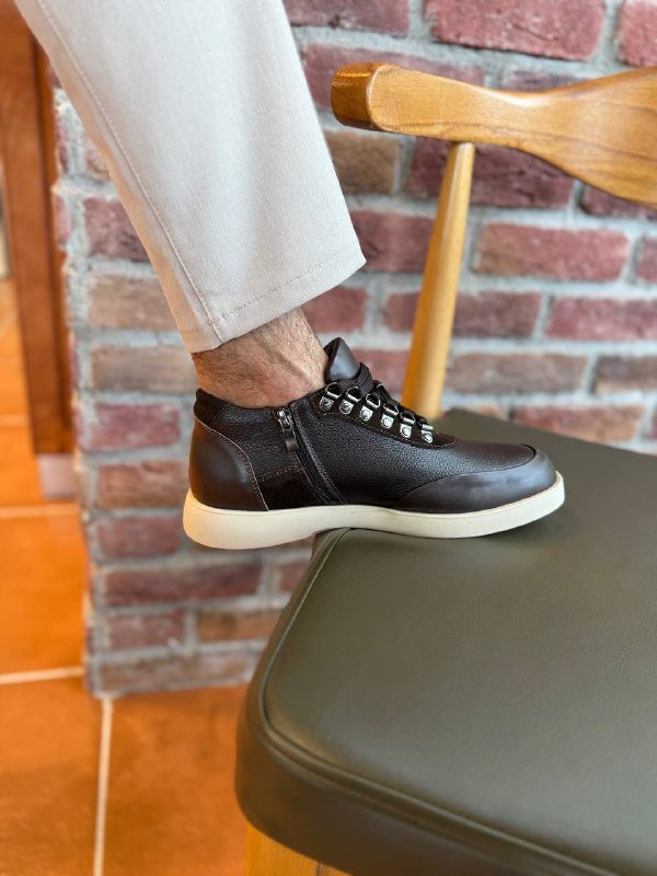 Кожаные мужские ботинки размер 40 3