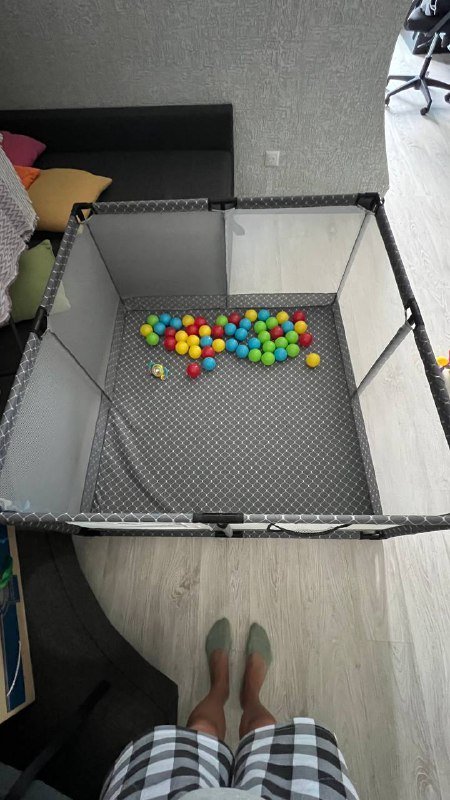 Детский игровой манеж с мягким матрасом и шариками 2