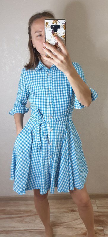 Платье хлопок на пуговках размер s