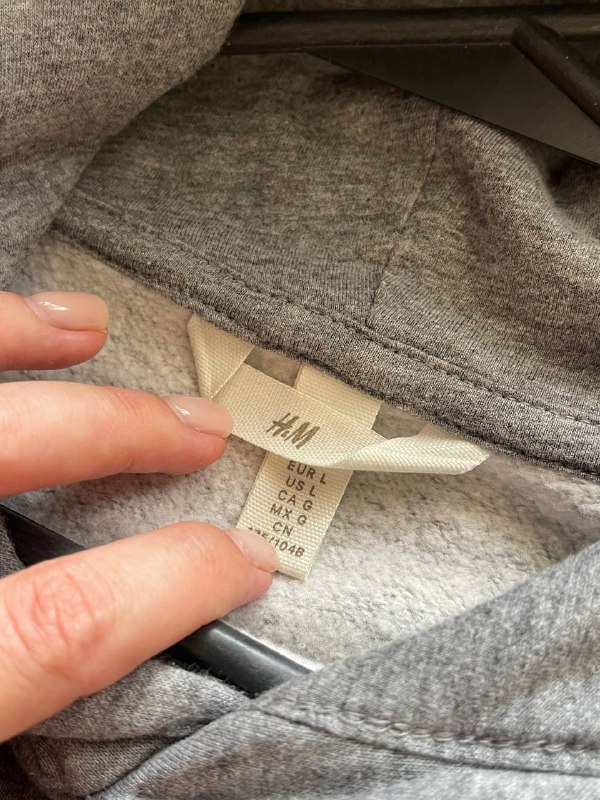 Худи H&M мужское серое 3