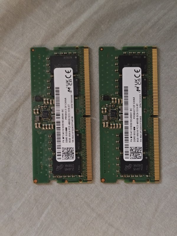 Оперативная память DDR5-4800 8GB (2x16 GB) для ноутбука