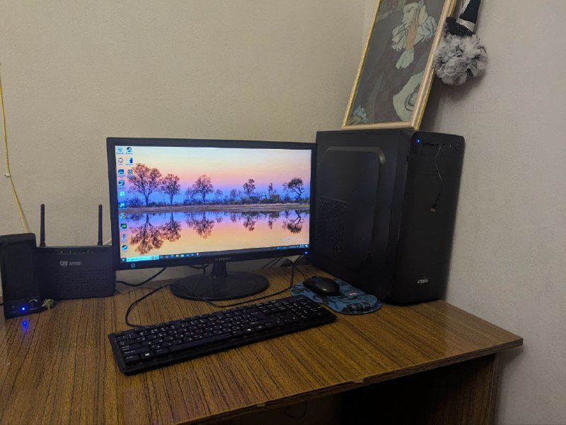 ПК с монитором, мышью и клавиатурой Intel i5 7400, RAM 8GB, HDD 1TB, GC 2GB
